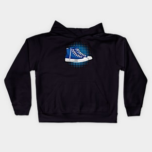 High Rush Blue Skate Sneaker Kids Hoodie